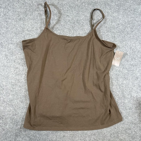 J. Jill Tops - J. Jill Everyday Cami Womens XL Shale Brown Adjustable Strap Camisole Tank NWT